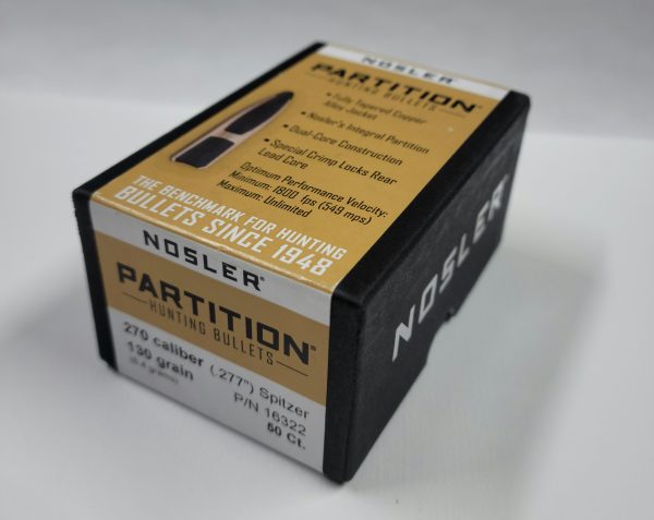 16322 Nosler 270cal .277" 130gr Partition 50ct