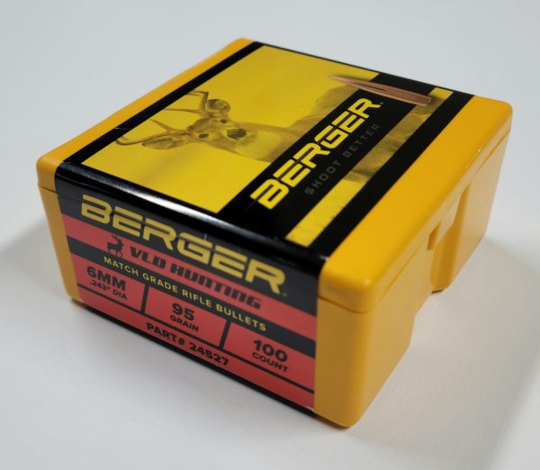 24527 Berger VLD Hunting Bullets 6mm 95gr 100ct