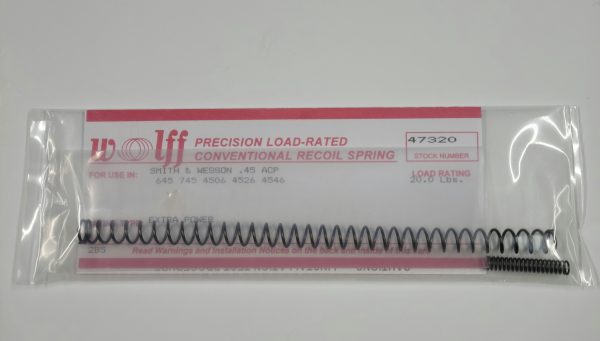 47320 Wolff S&W 645/4506 45acp 20 LB Recoil Spring EXTRA Power