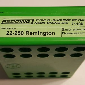 71106 Redding Type-S Neck Bushing Sizing Die 22-250 Remington