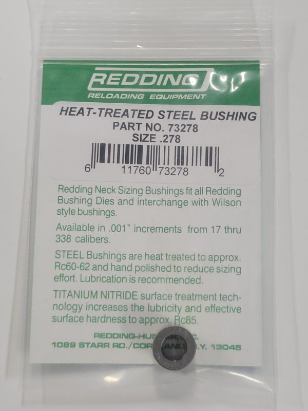 73278 Redding Heat Treated Steel Neck Size Bushing .278"